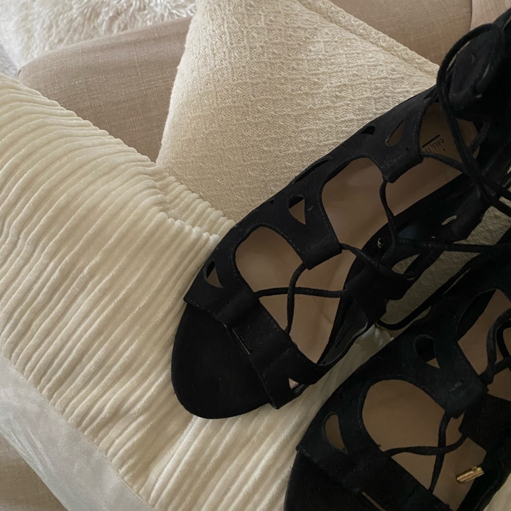 Spring Lace Up Sandals - Picture 2 of 7